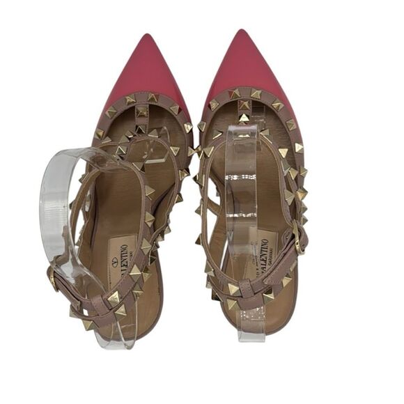 New Valentino Garavani Rockstud Patent
Slingback Pump Pink Size 38/ US 8 - Picture 5 of 14